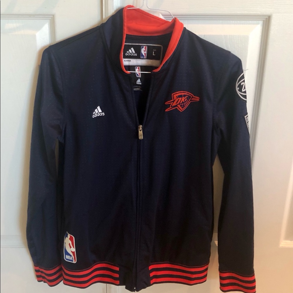 Adidas OKC thunder zip up jacket